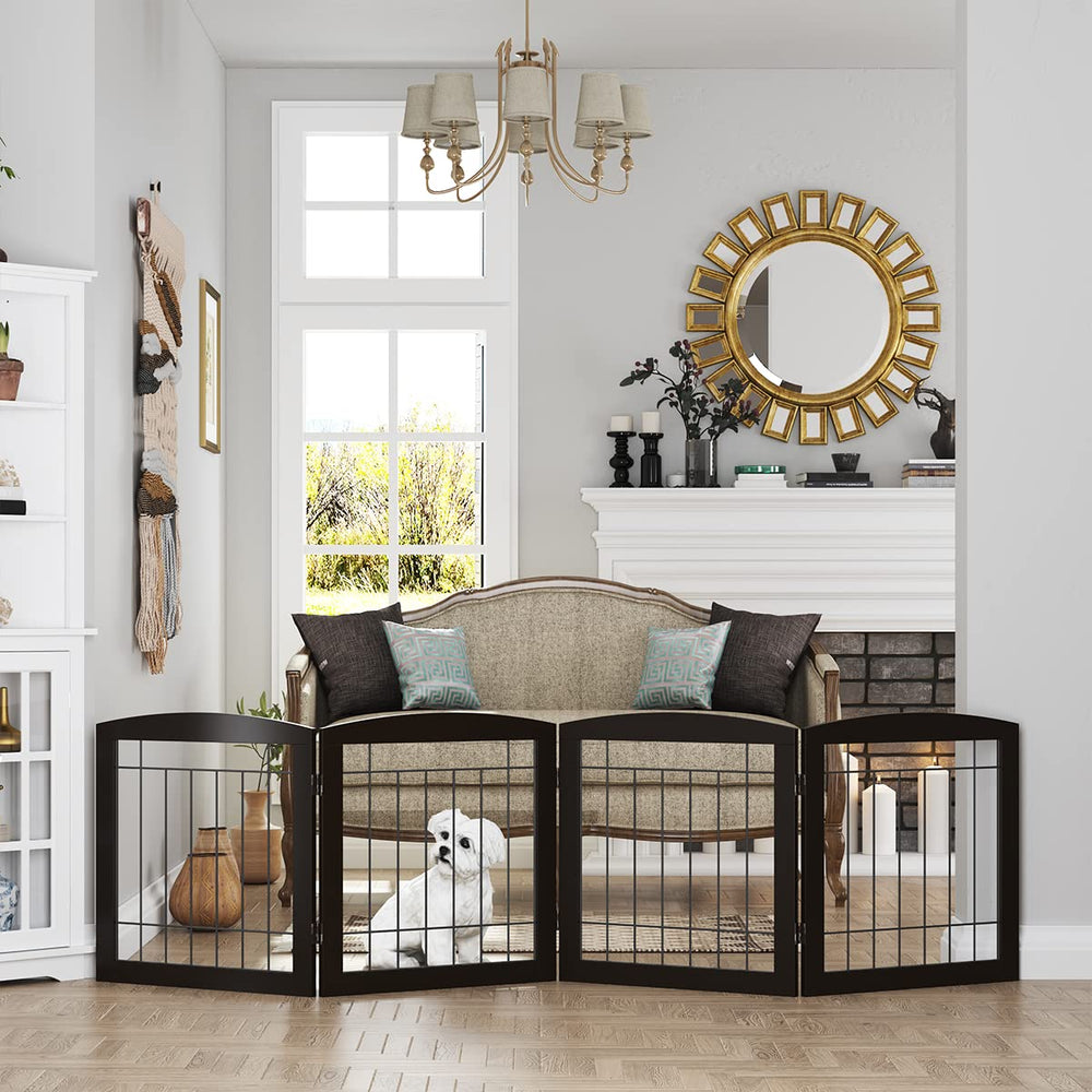 PAWLAND dog gate used on stairs creates a safe boundary for pets.