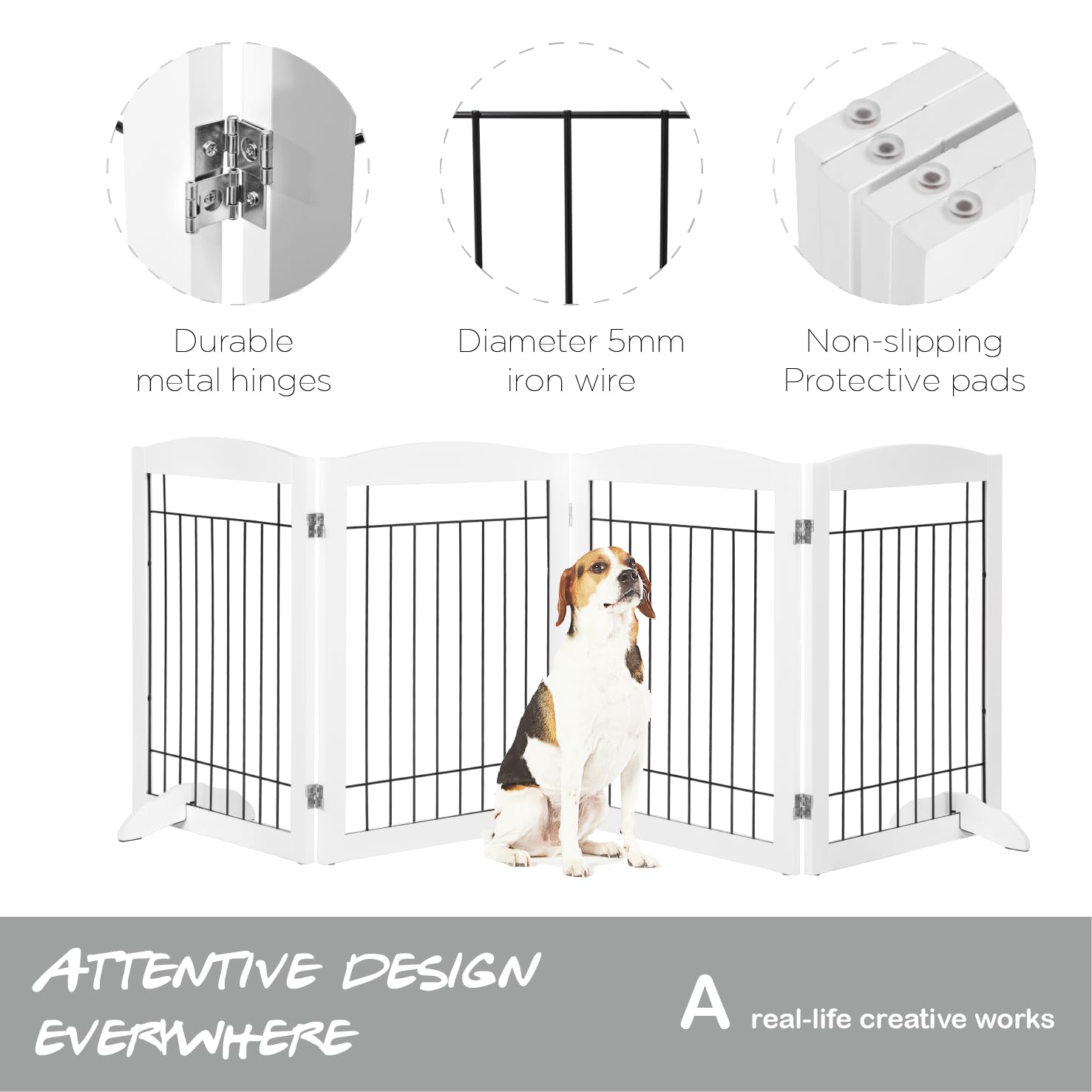 PAWLAND foldable Z-shape design adapts to wide spaces