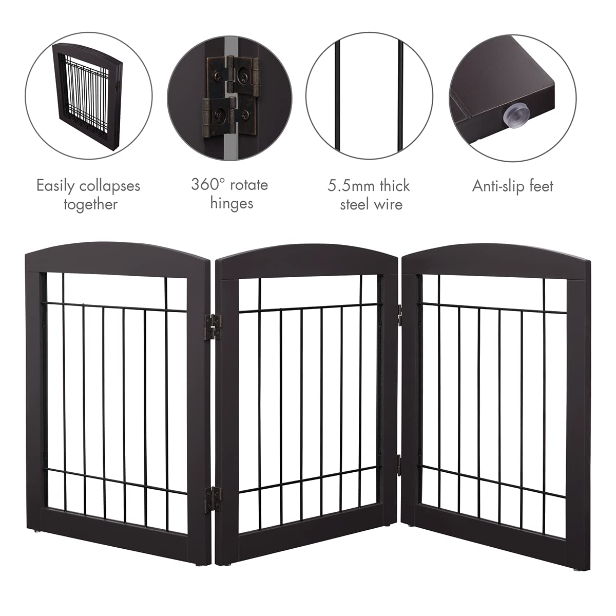 PAWLAND FSC-certified wood gate supports eco-conscious home design.
