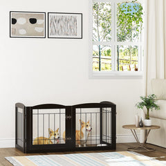 PAWLAND walk-through door gate showing convenient access and lockable feature