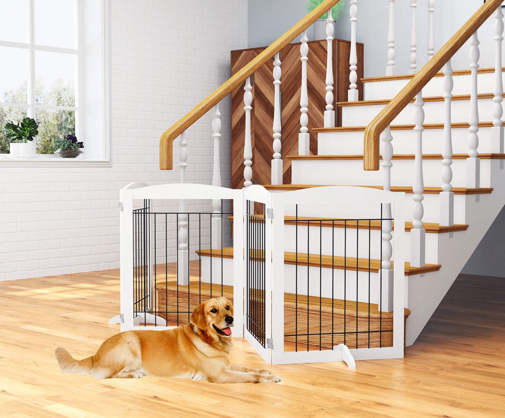 PAWLAND wooden gate with steel wire for durable pet fencing