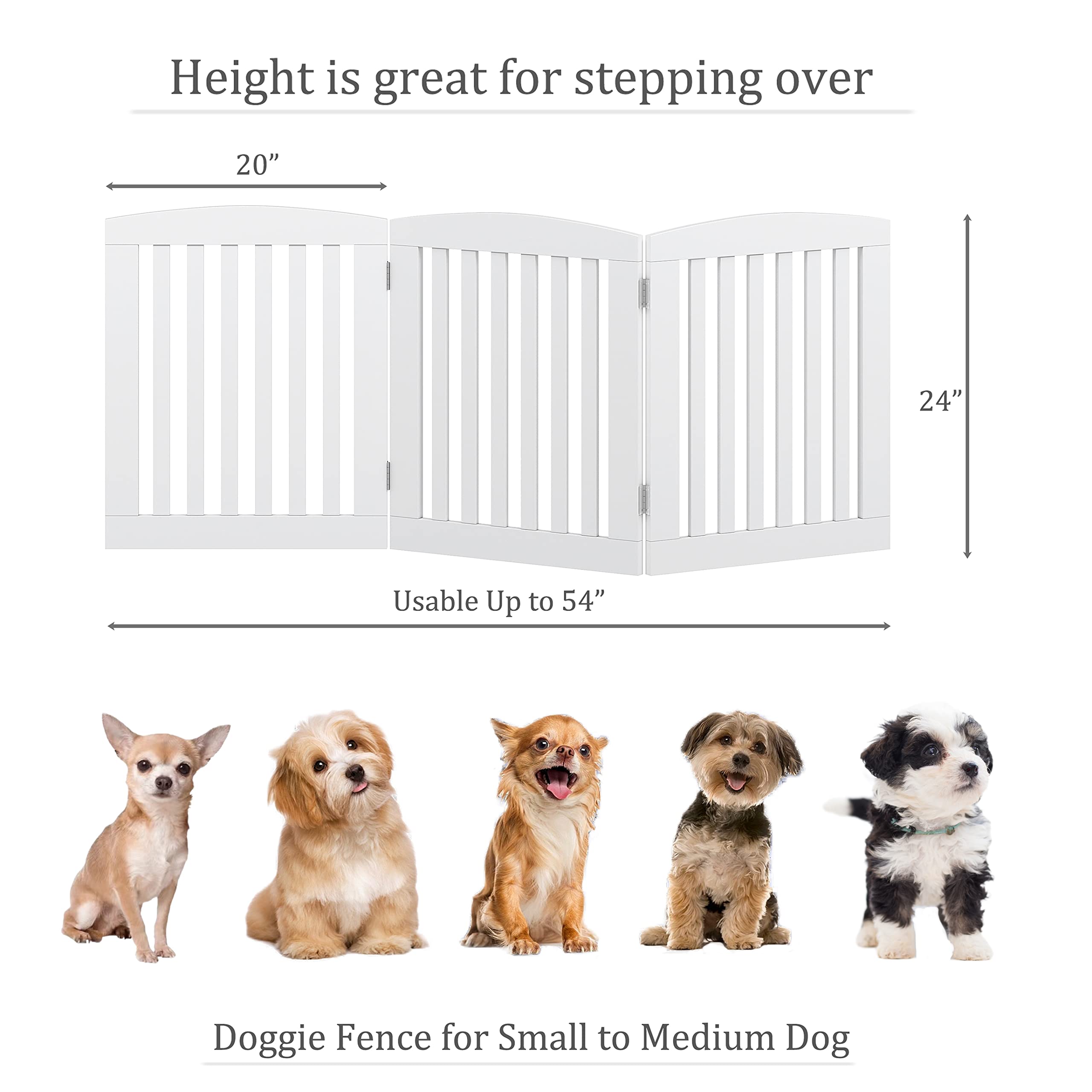 PAWLAND gate with non-slip feet stays stable on smooth floors