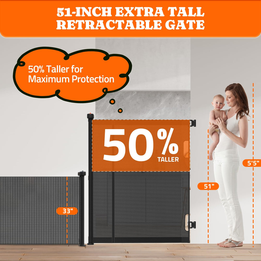 Pawtners 120-inch-wide retractable gate adapts to wide openings.