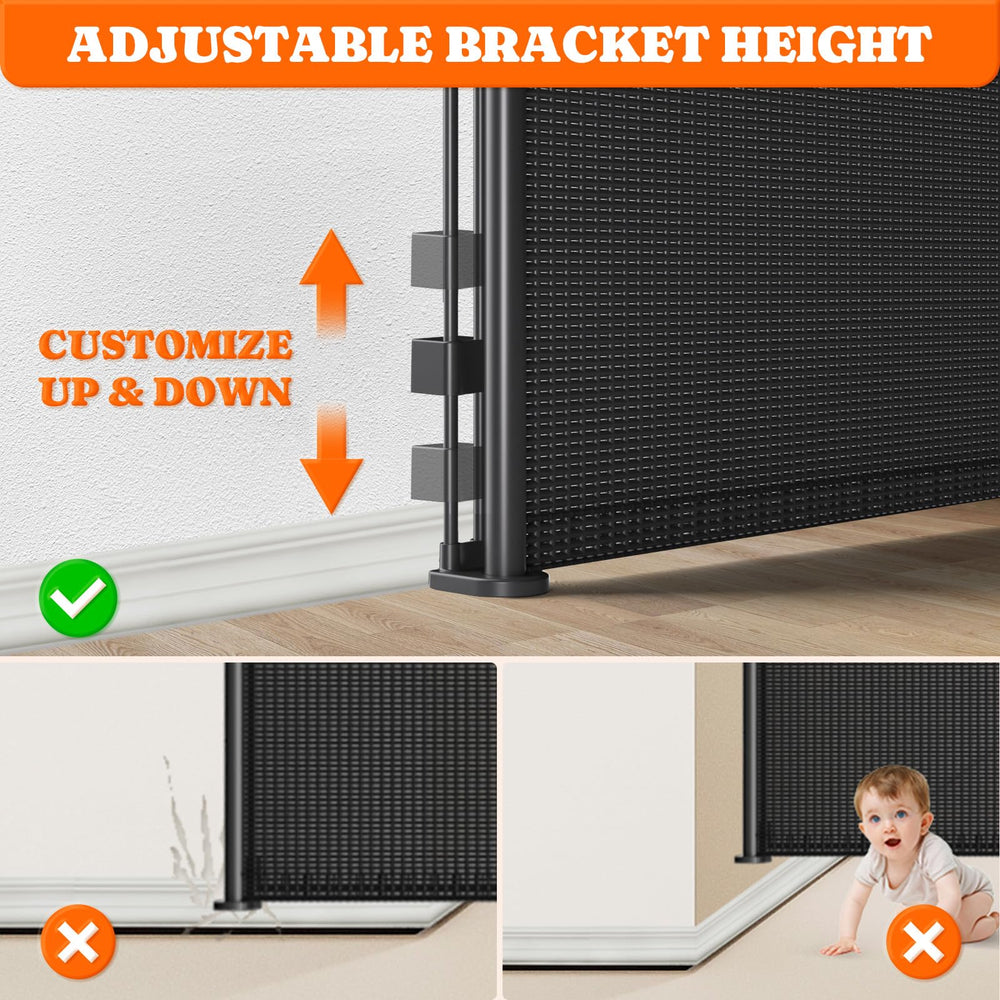 Pawtners adjustable baseboard bracket fits different floor trims neatly.