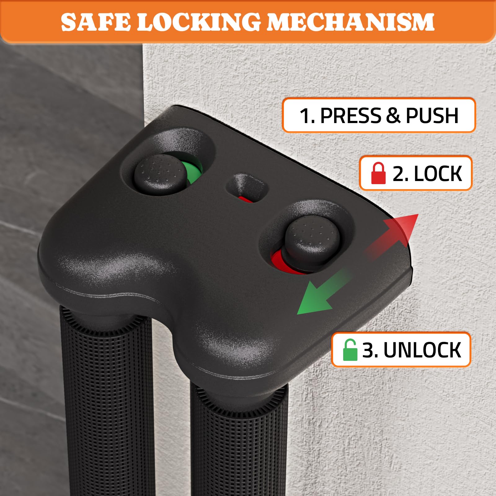 Pawtners double locking mechanism supports one-handed operation with added security
