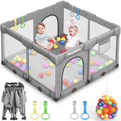 Pawtners foldable playpen assembly for quick, tool-free setup.