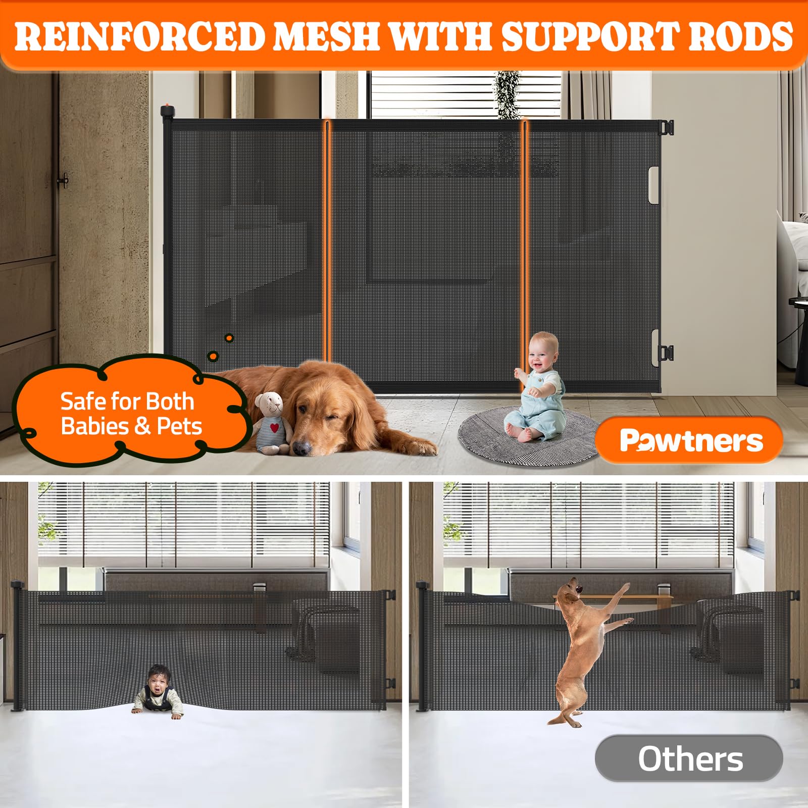 Pawtners adjustable width from 0 to 200 inches fits wide openings