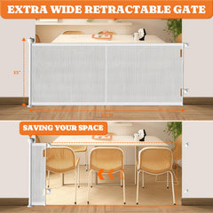 Pawtners mesh gate for indoors or outdoors keeps pets contained safely.