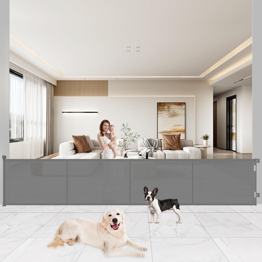 Pawtners Upgrade 200-Inch Gate extended for broad openings and flexible room layout.