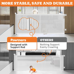 Pawtners gate extended to 60 inches for wide openings.