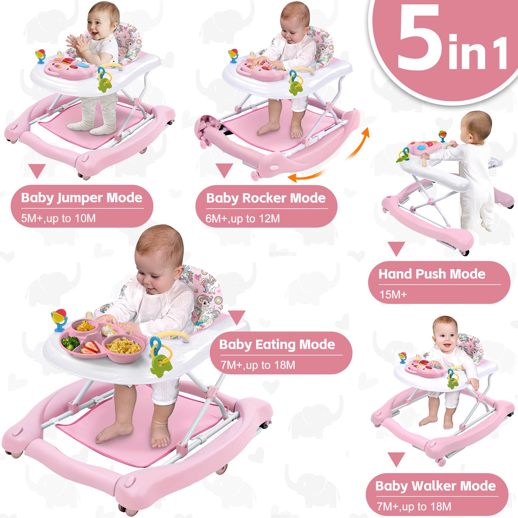 Pawtong activity walker with toy panel for engaging sensory play.