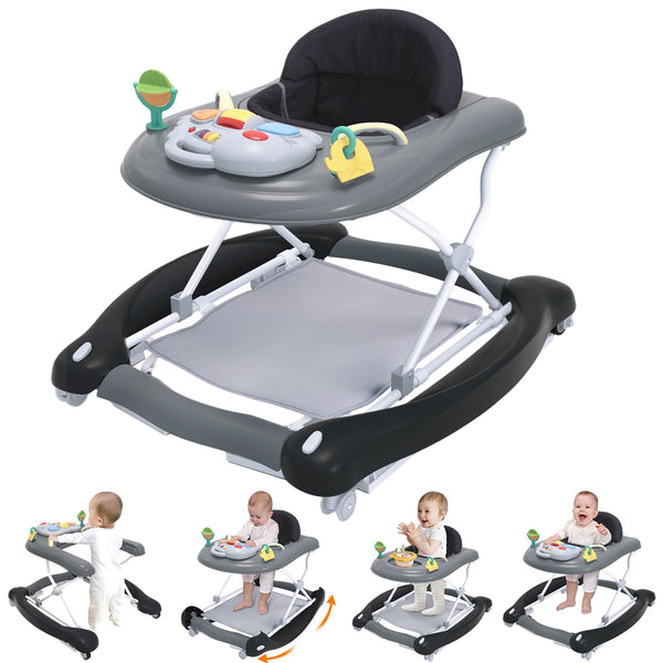 Pawtong foldable walker in rocker mode for soothing play.