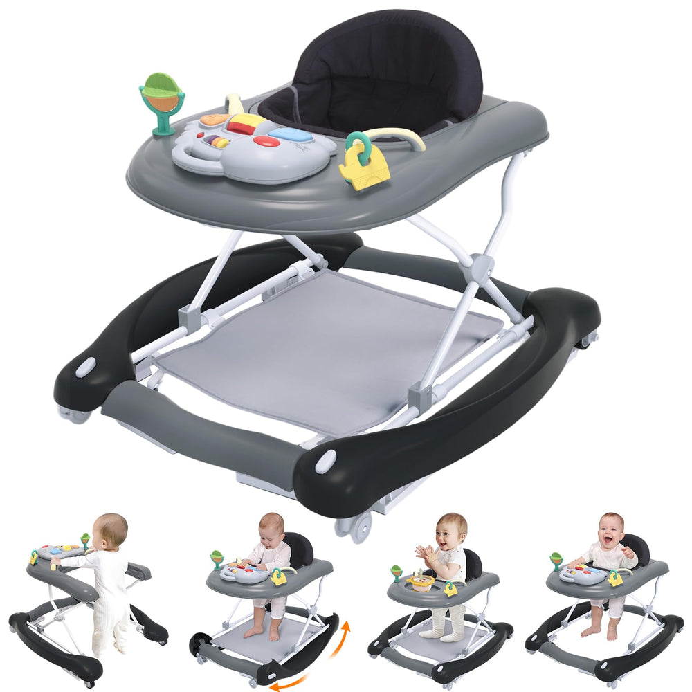 Pawtong foldable walker in rocker mode for soothing play.