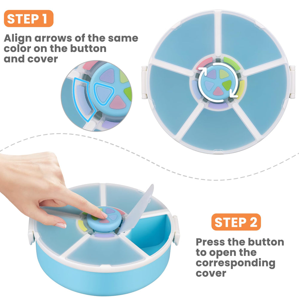Pawtong rotator button showing color, inviting interactive snack selection