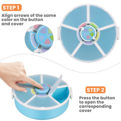 Pawtong rotator button showing color, inviting interactive snack selection