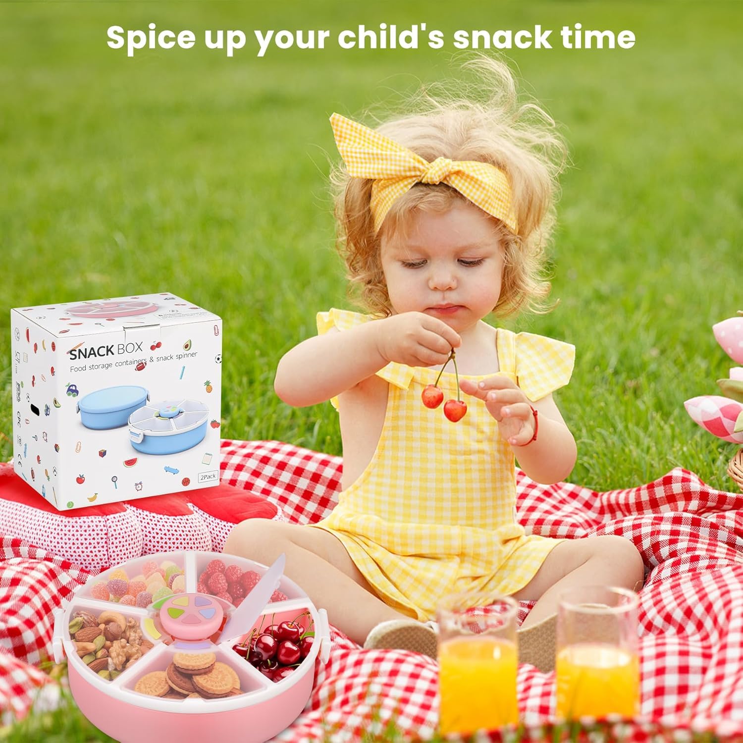 Pawtong 5-compartment setup encourages variety in children's snacking.