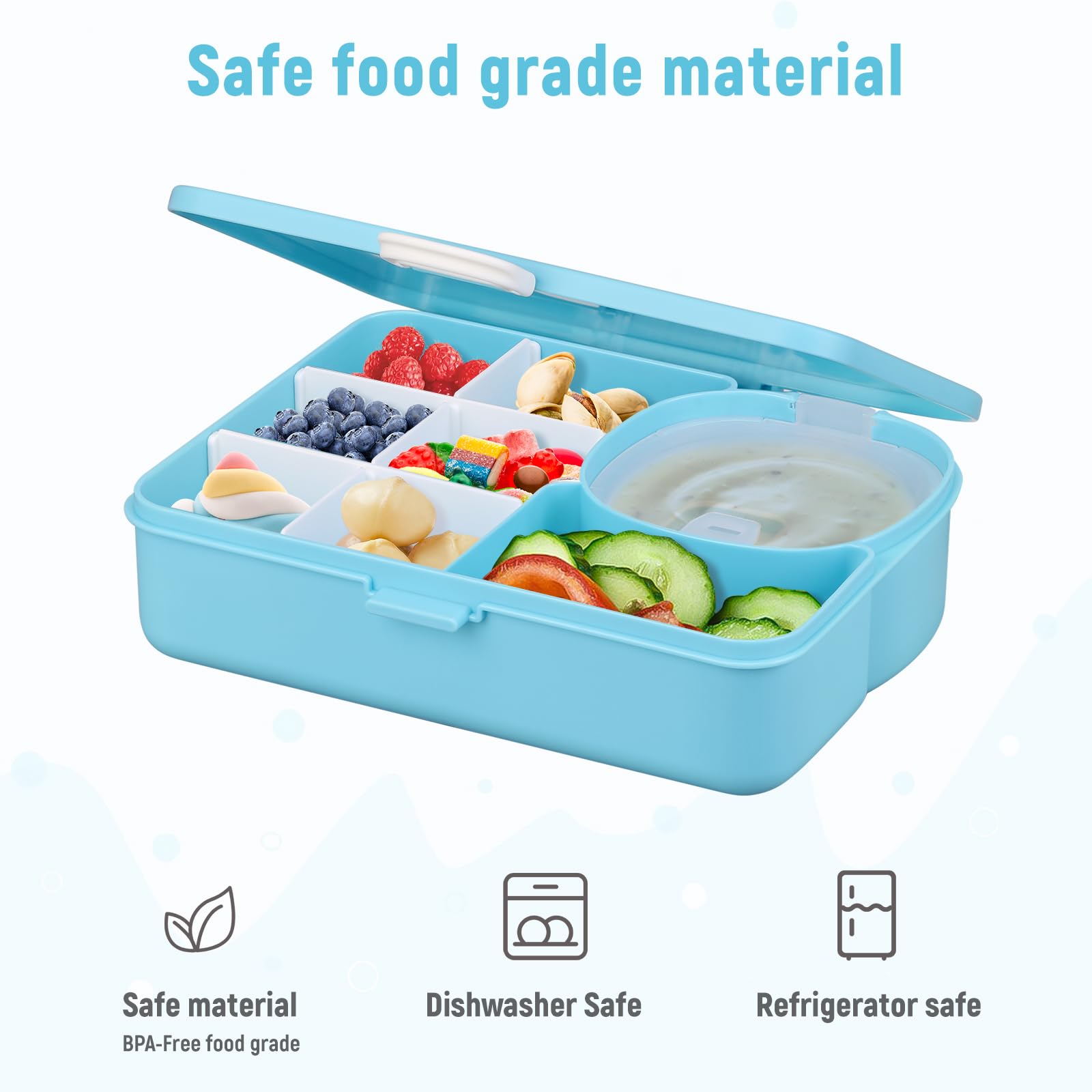 Pawtong Snackle Box child-friendly lock aids little hands opening.
