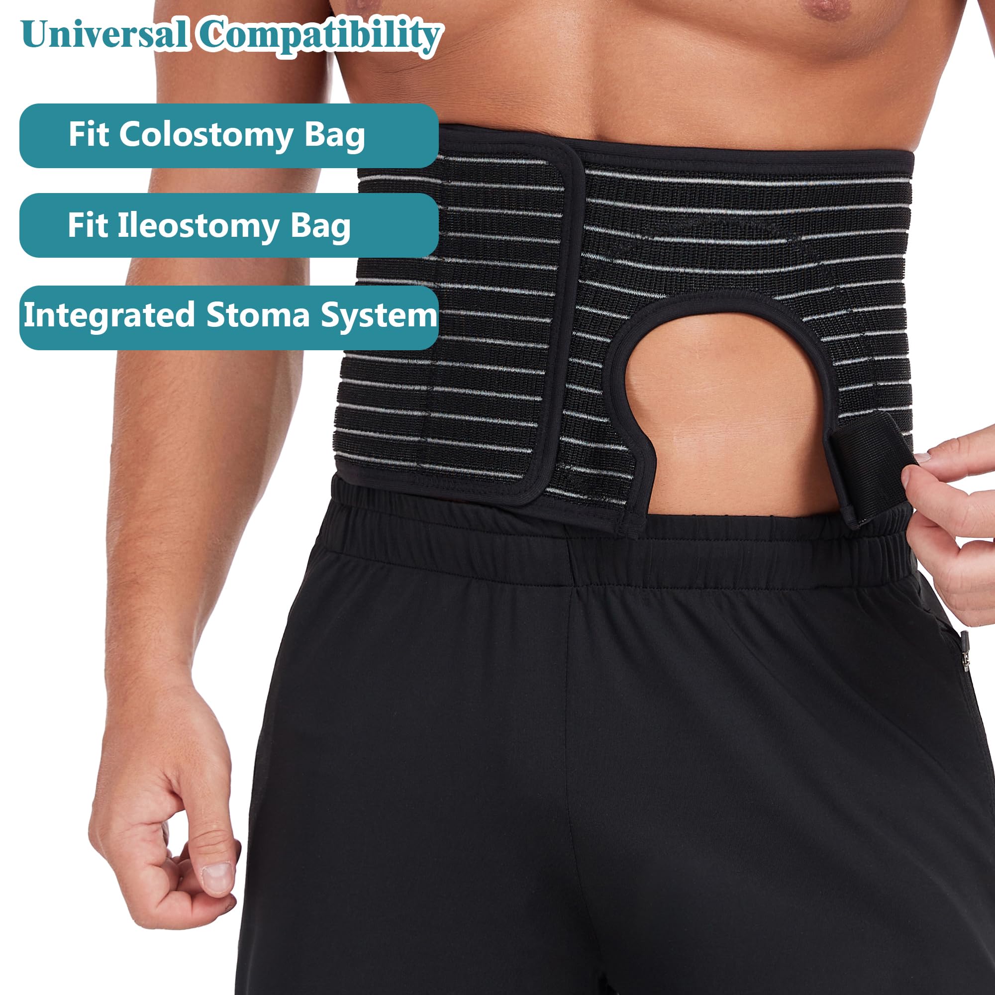 PAZ WEAN breathable abdominal support belt worn for all-day comfort.