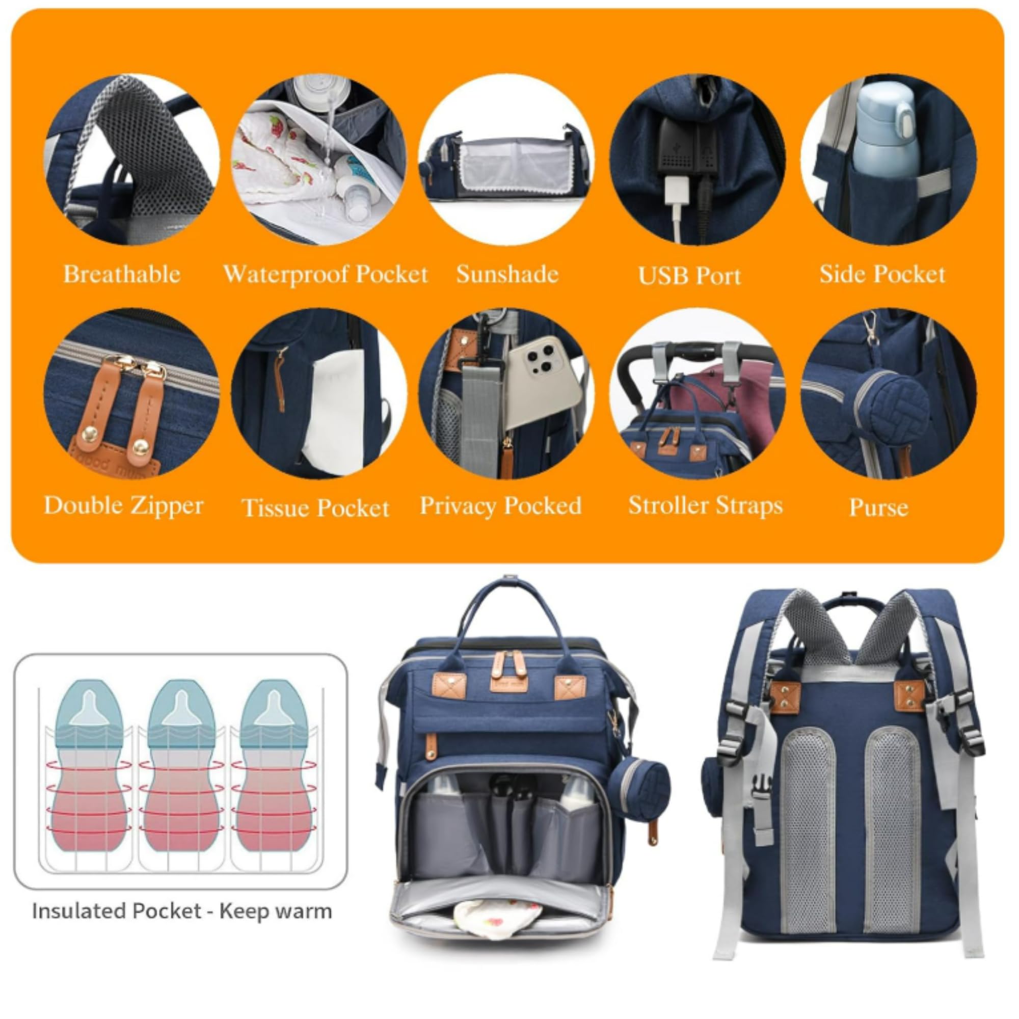 PBell easy-clean interior layout for quick wipe-downs
