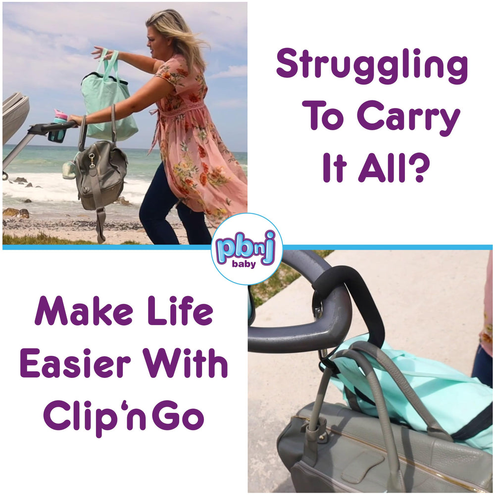 PBnJ Baby aluminum clip with matte black finish for daily durability