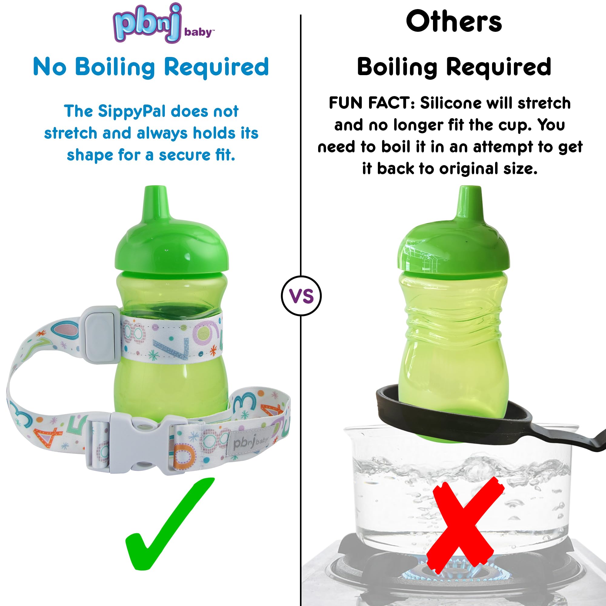 PBnJ Baby SippyPal universal-fit holds cups from many brands.