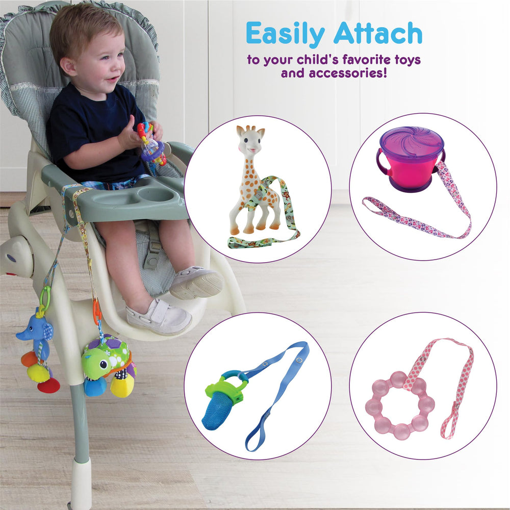 PBnJ Baby Toy Saver Strap travel-friendly design simplifies cleanup after adventures.
