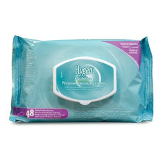 PDI Hygea flushable cleansing cloths A500f48 for on-the-go personal care and gentle cleansing.