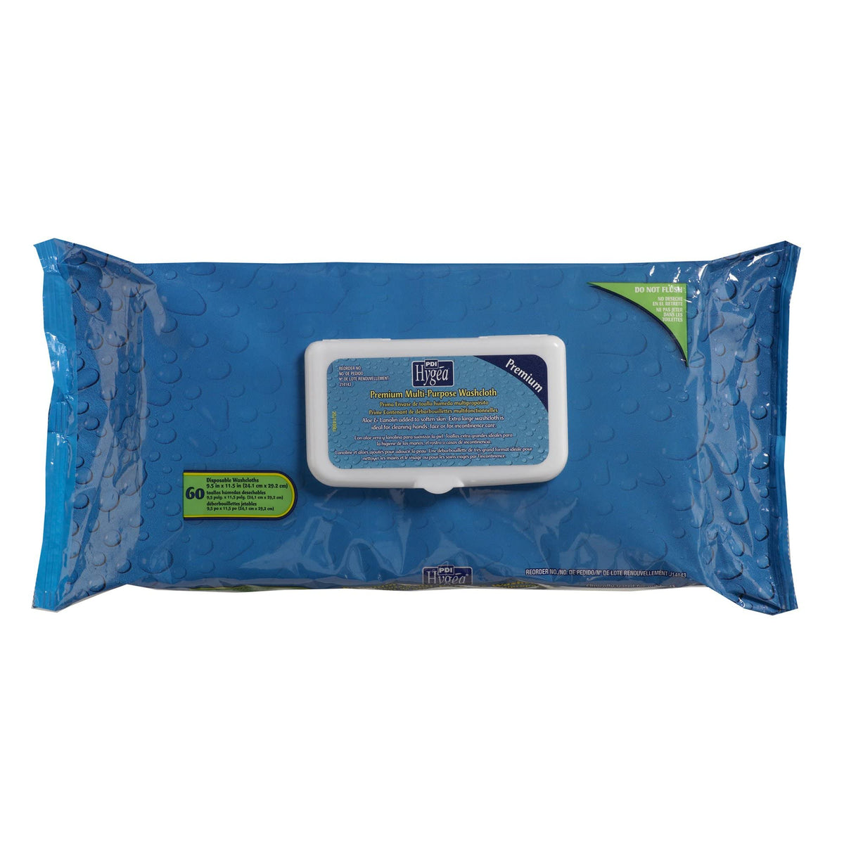 PDI Hygea premium washcloths 6-pack with soft texture for bath and cleaning