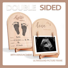 PDRYLY double-sided ultrasound frame showcases pregnancy milestones.