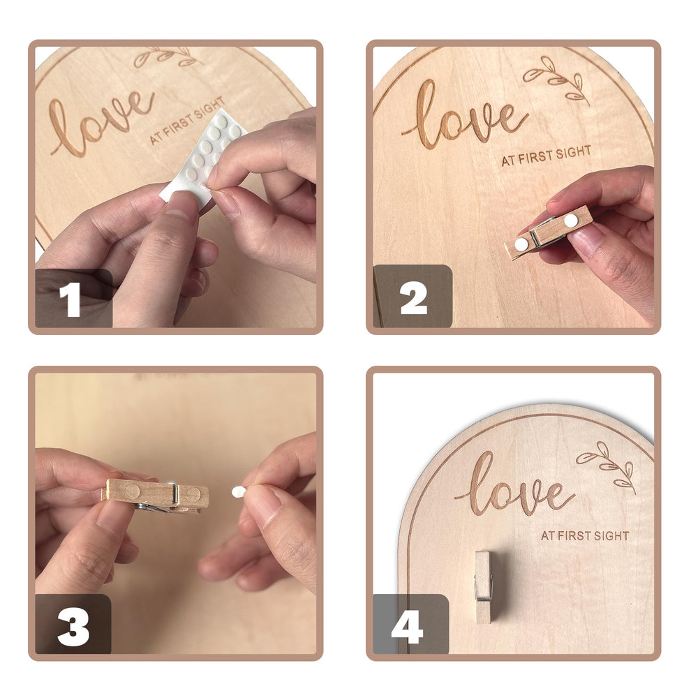 PDRYLY mini clothes pins add cute, flexible display.