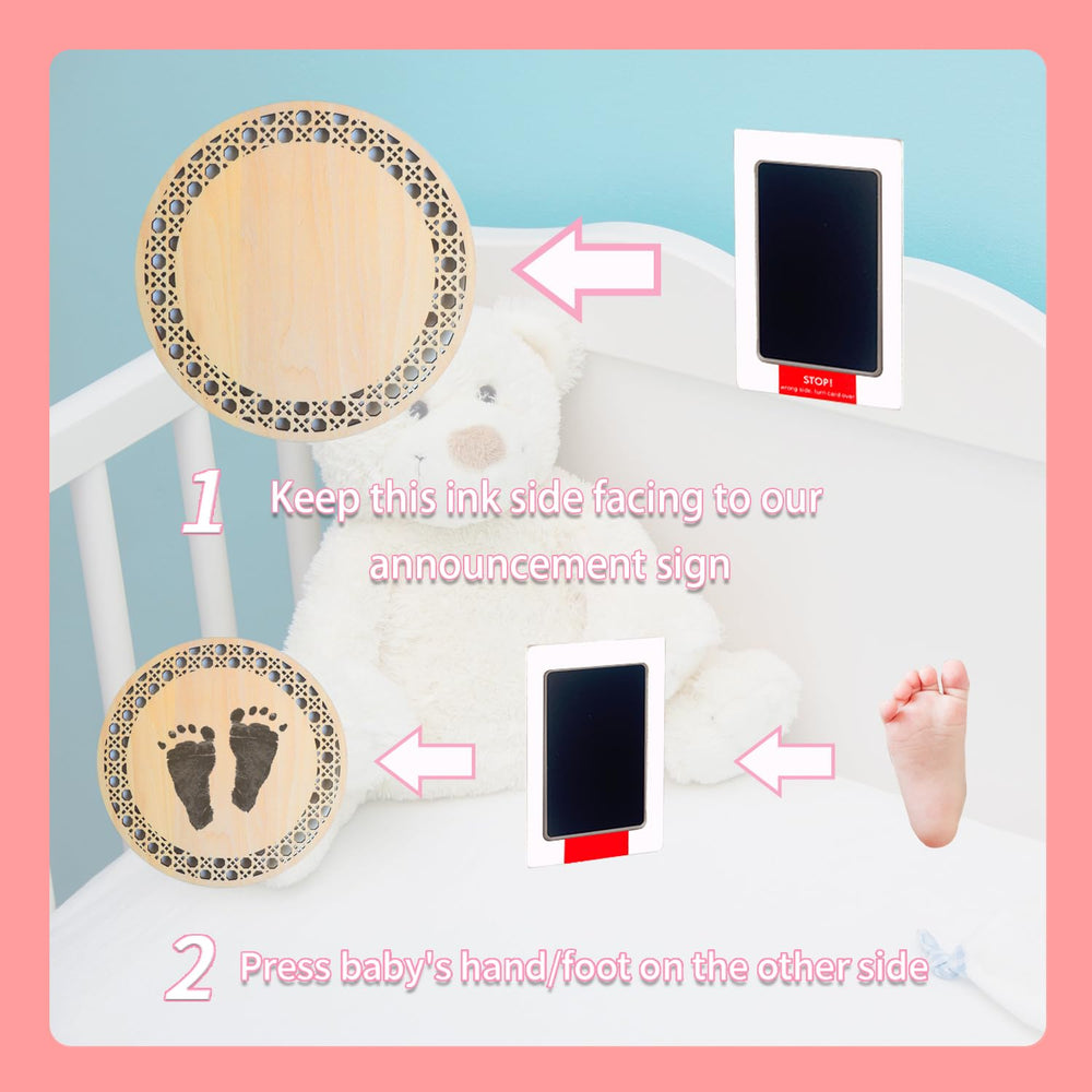 PDRYLY newborn photo prop display enhances shower and nursery photos.