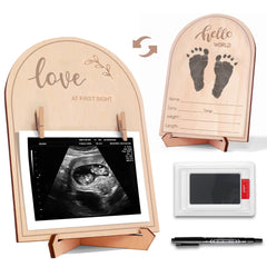 PDRYLY wooden ultrasound frame front view for cherished memories.