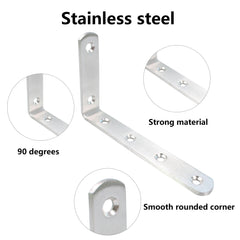 PDETVEO L-bracket installed on a bed frame to prevent wobble