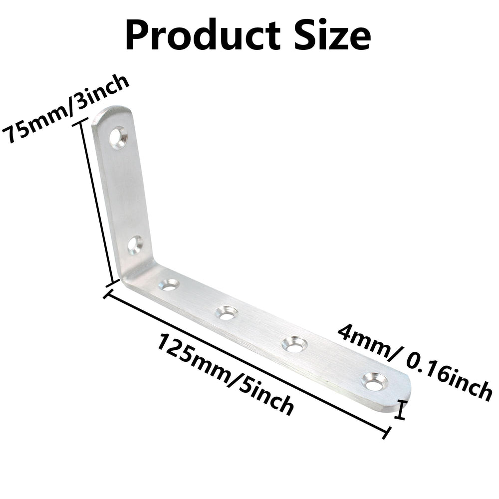 PDETVEO corner brace showing countersunk holes for flush screw heads