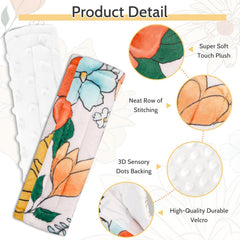 Pea Pod Minky dot back strap cover with breathable comfort