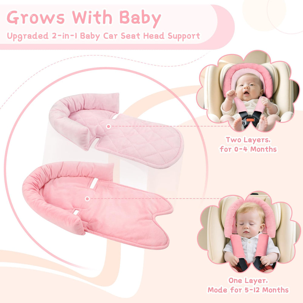 Pea Pod body support provides full-body comfort in infant seats.