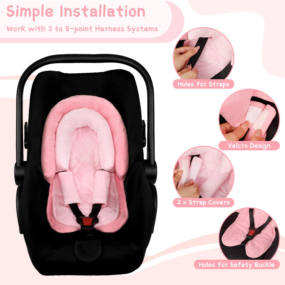 Pea Pod strap covers protect delicate skin during travels.