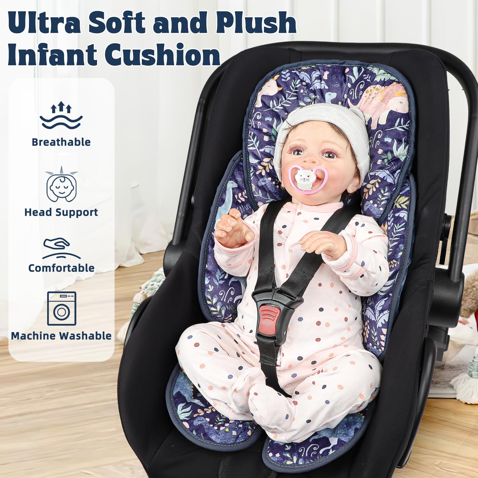 Pea Pod baby shower gift solution for car seat, stroller, and bouncer