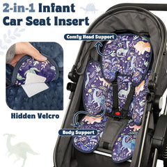 Pea Pod breathable 3D Minky fabric keeps baby comfortable on longer trips
