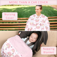 Pea Pod canopy doubles as nursing cover when needed.