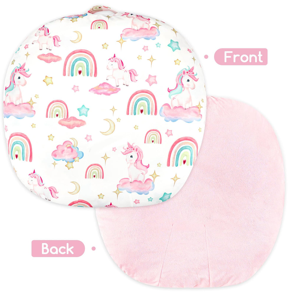 Pea Pod gift idea; unicorn lounger cover adds cozy nursery detail.