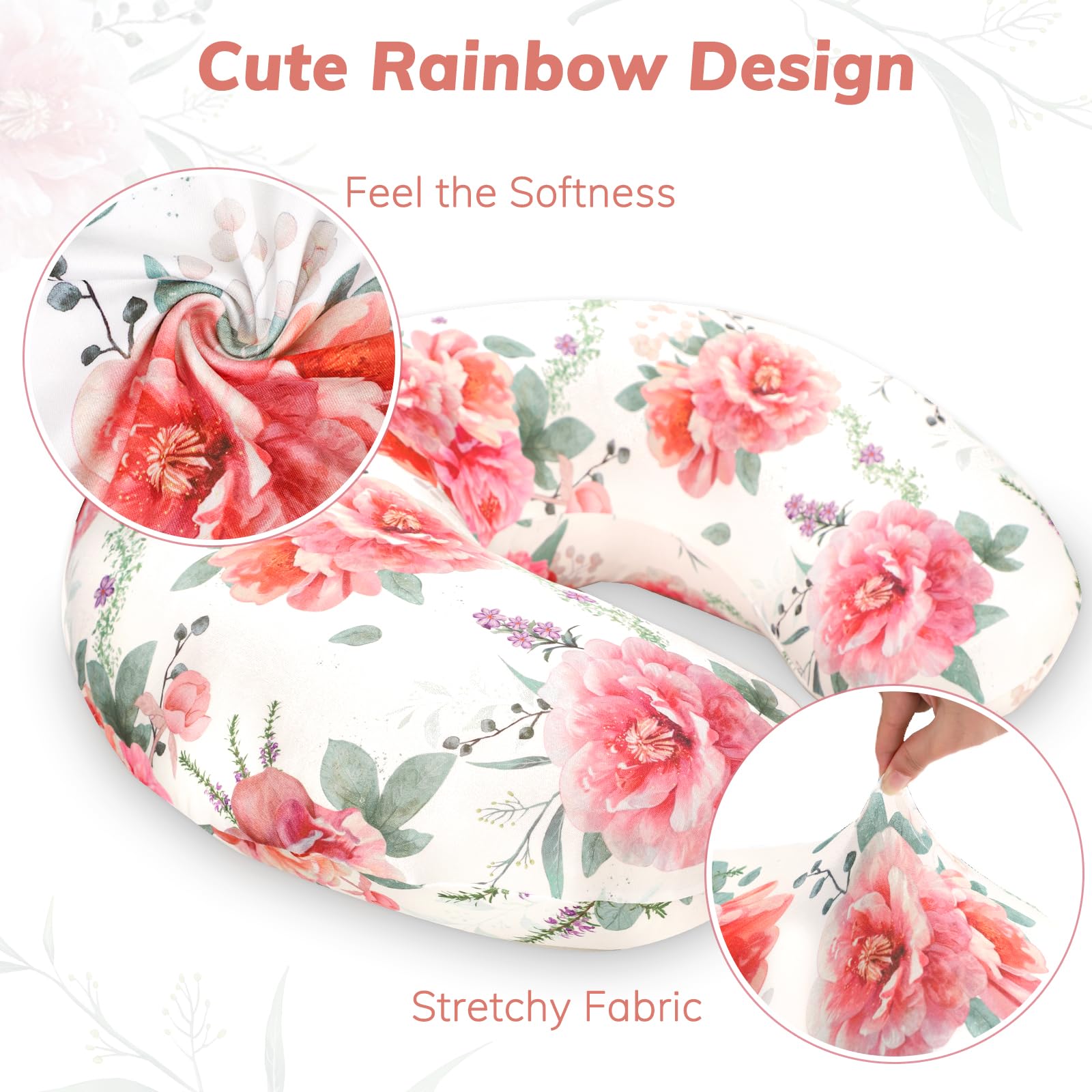 Pea Pod cover securely fits a Boppy pillow during feeds