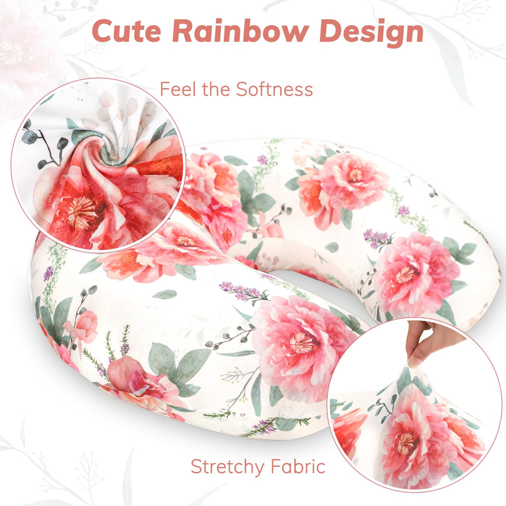 Pea Pod cover securely fits a Boppy pillow during feeds