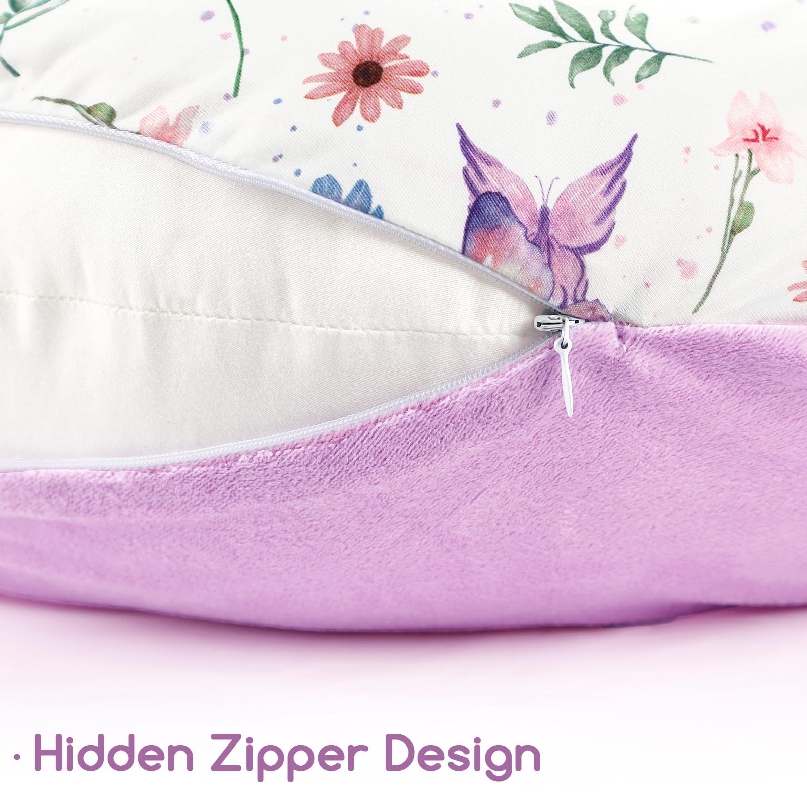 Pea Pod dual-sided cover adapts to seasonal needs for comfort.