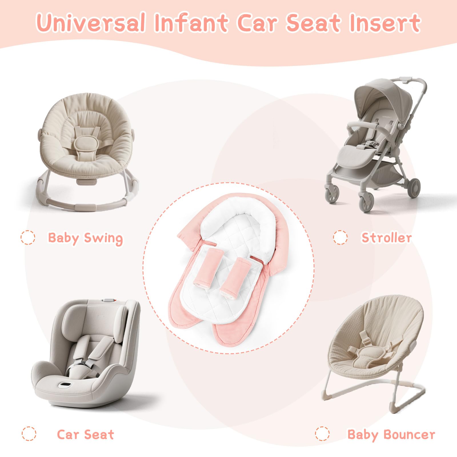 Pea Pod easy-clean insert for quick tidy ups between trips.