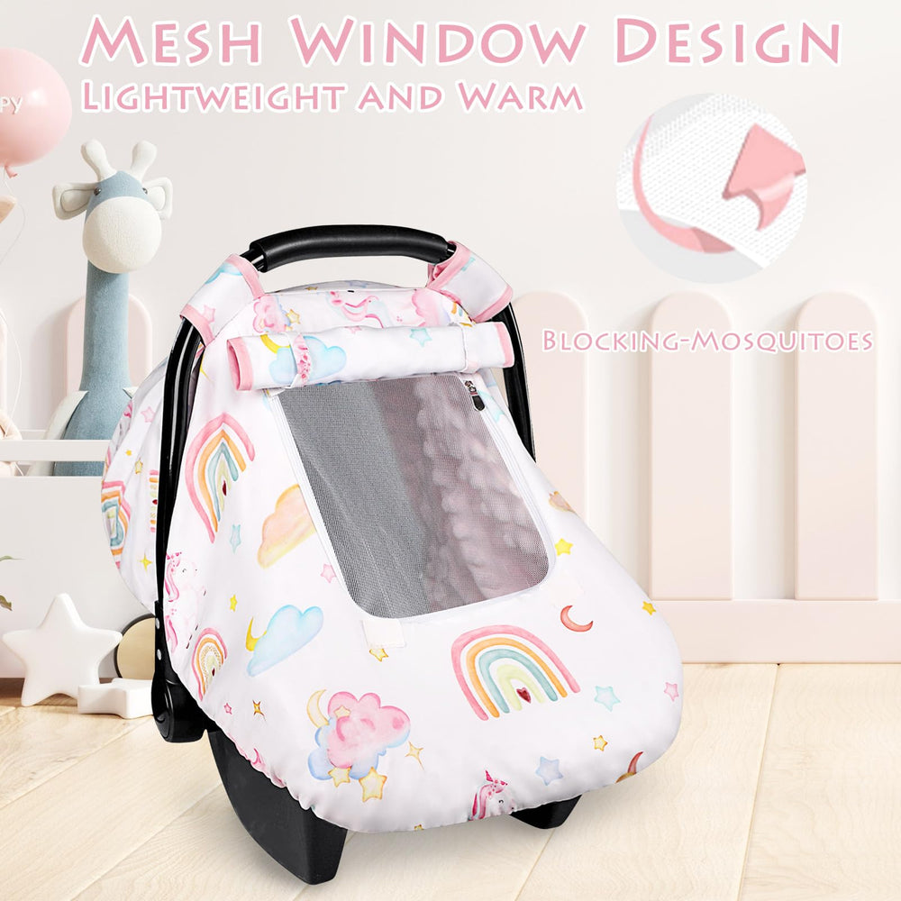 Pea Pod elastic band helps secure the cover on car seats and carriers.