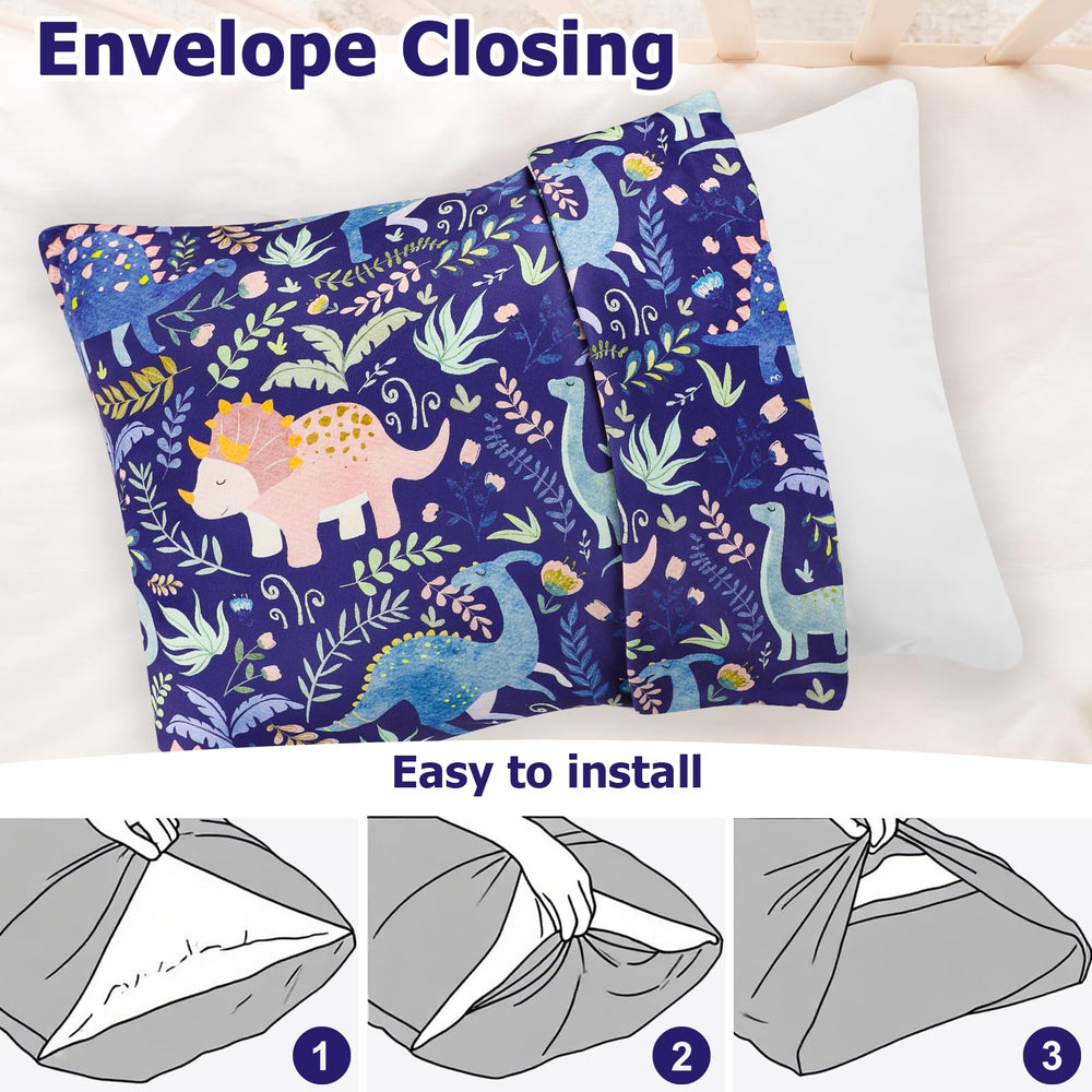 Pea Pod evenlop closure pillowcase secures the pillow for easy changes.