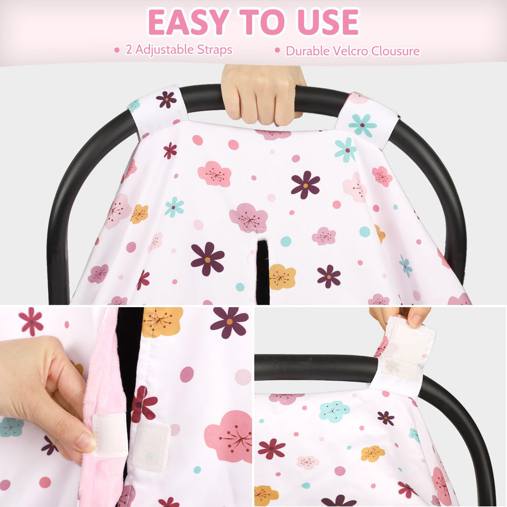 Pea Pod floral cover close-up of the double-layer design for added protection and breathability.
