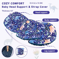 Pea Pod head and body support keeps baby snug in a car seat