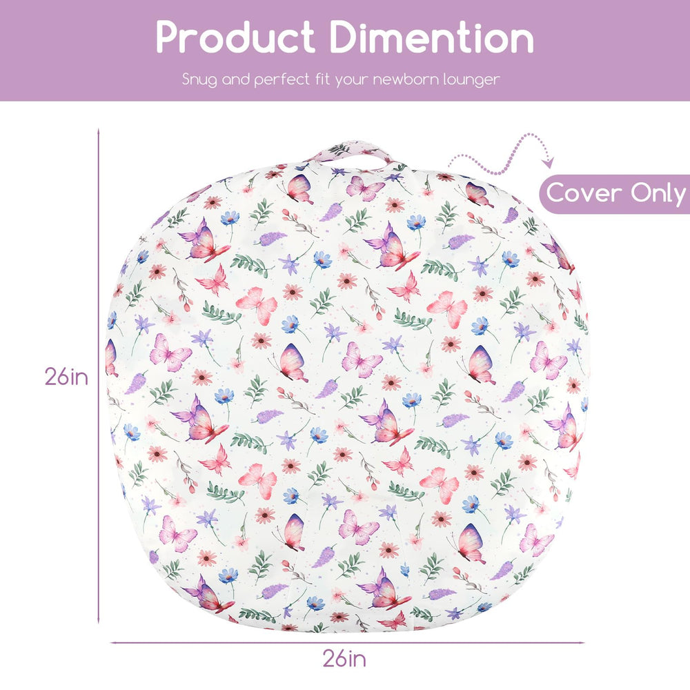 Pea Pod cover with hidden zipper enables quick changes.